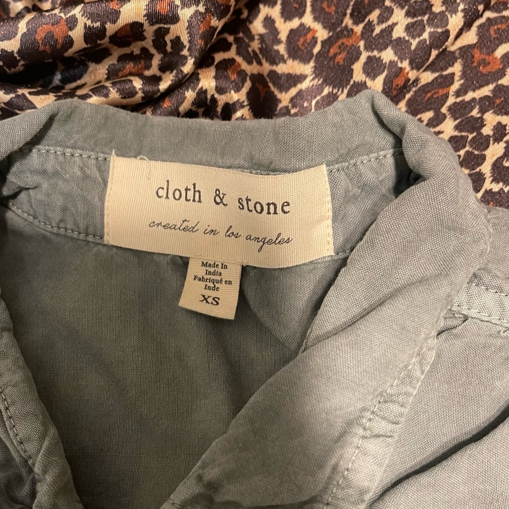 Anthropologie Cloth & Stone Button Up Mini Dress - Picture 3 of 12